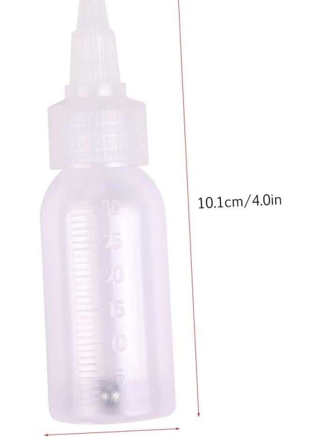 Paint bottles, Box of 10-Each 1.2-Ounce(35cc) Airbrush Bottles Paint Storage Bottles PP Jar and Cover with Scale Line Leak-proof for Dual-Action Siphon Feed Air Brush Airbrushing Accessories - Image 2