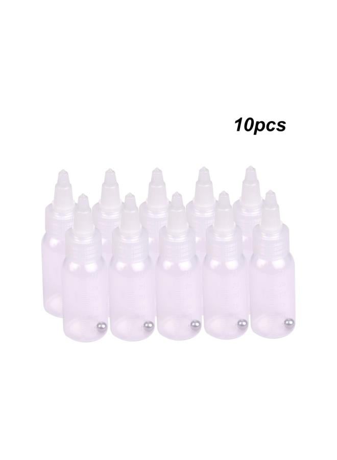 Paint bottles, Box of 10-Each 1.2-Ounce(35cc) Airbrush Bottles Paint Storage Bottles PP Jar and Cover with Scale Line Leak-proof for Dual-Action Siphon Feed Air Brush Airbrushing Accessories - Image 3