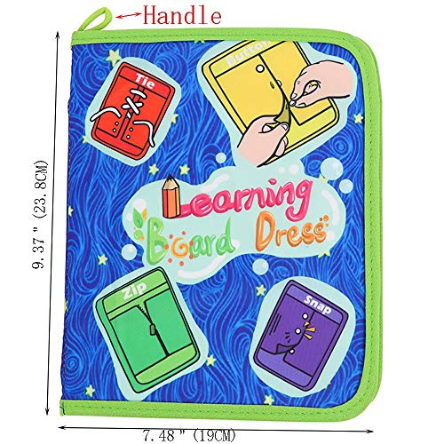 Kghios Montessori Toys Materials for Toddlers BusyBoardBusy Board Learn to Dress Board Early Learning Basic Life Skills Zip Snap Button Buckle Lace Tie Educational Tools Preschool Learning - Image 5