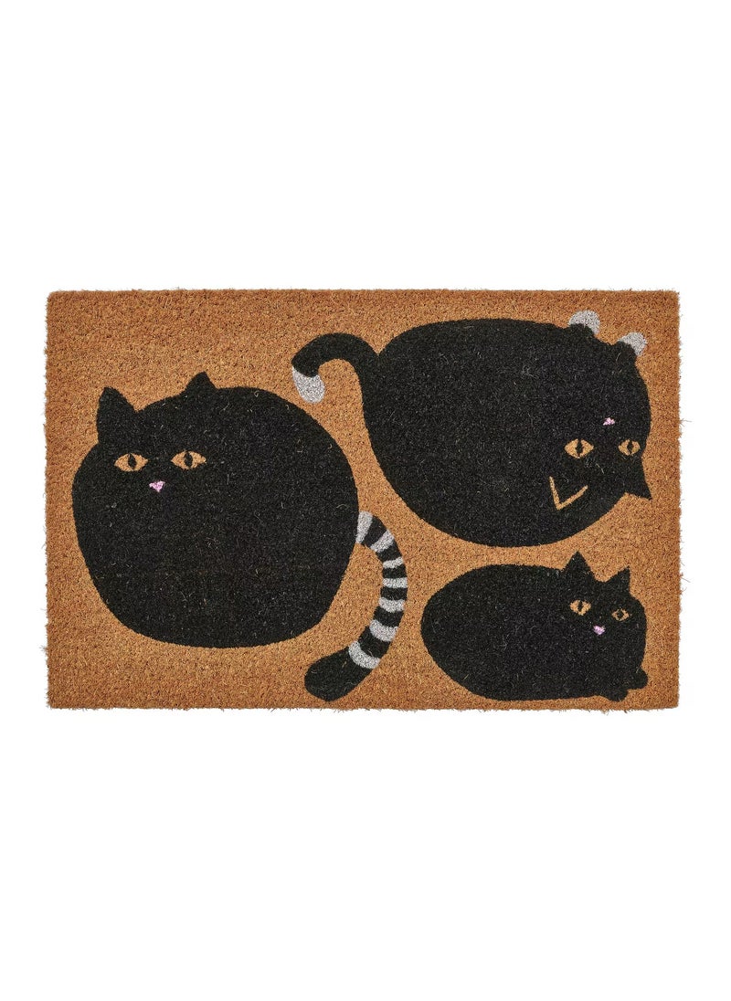 Generic Door Mat, Cat Black Natural, 60x90 cm  - Image 1