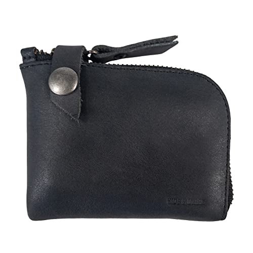 Hide & Drink, Zippered Wallet, Holds Up to 6 Cards Plus Folded Bills, Pouch Organizer, Cash Holder, Travel Essentials, Mini, Pocket-Size, Full Grain Leather, Handmade, Sangria - Image 1