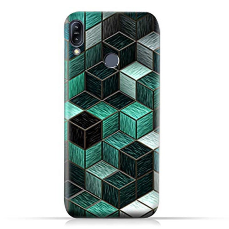 DesignAsus Zenfone Max M2 ZB633KL - common design TPU Silicone Case with Cubes Pattern - Image 1