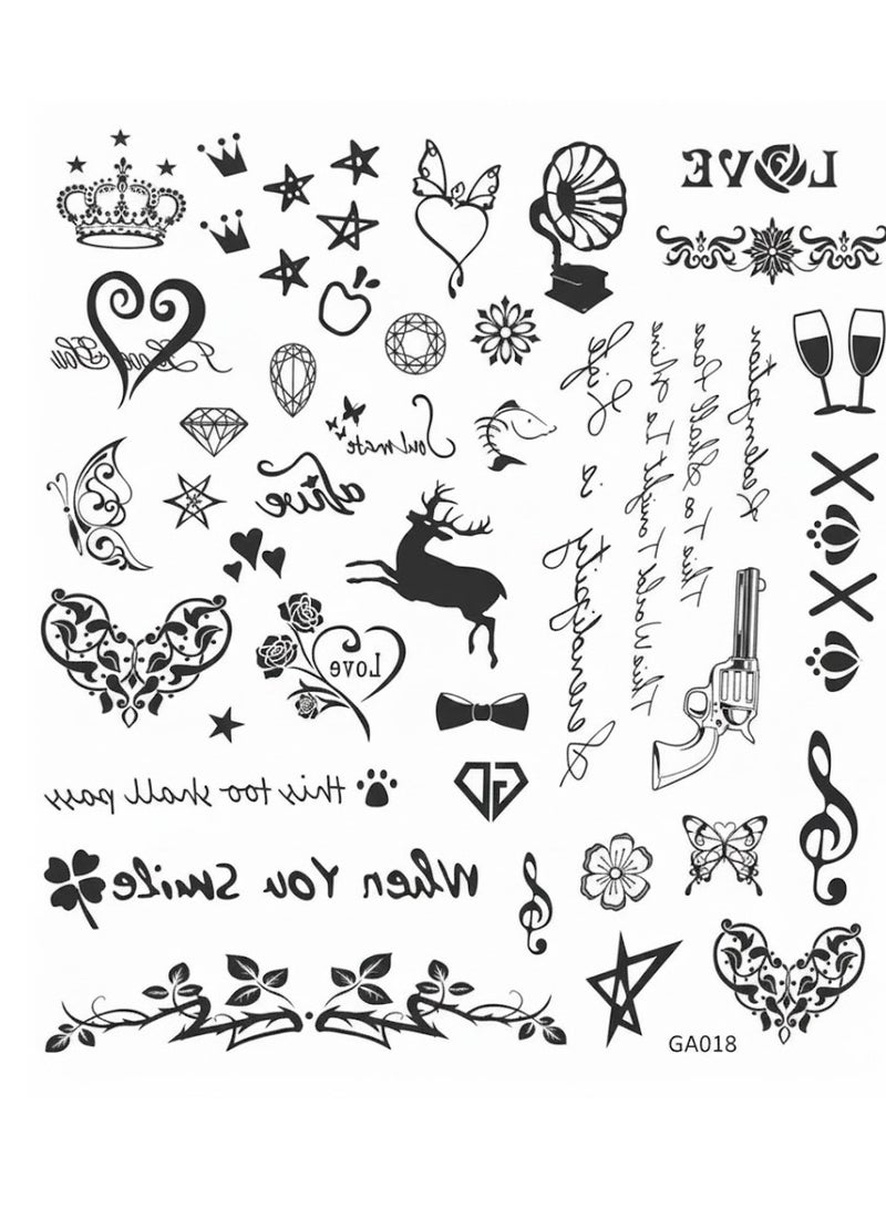 ملصق وشم مؤقت بأشكال جميلة - Image 1