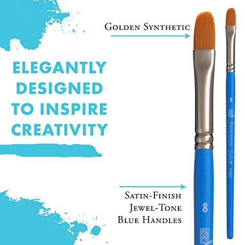 Princeton 3750FB-8 Select Artiste Filbert Paintbrush, Synthetic, Size 8, Multicolor - Image 4