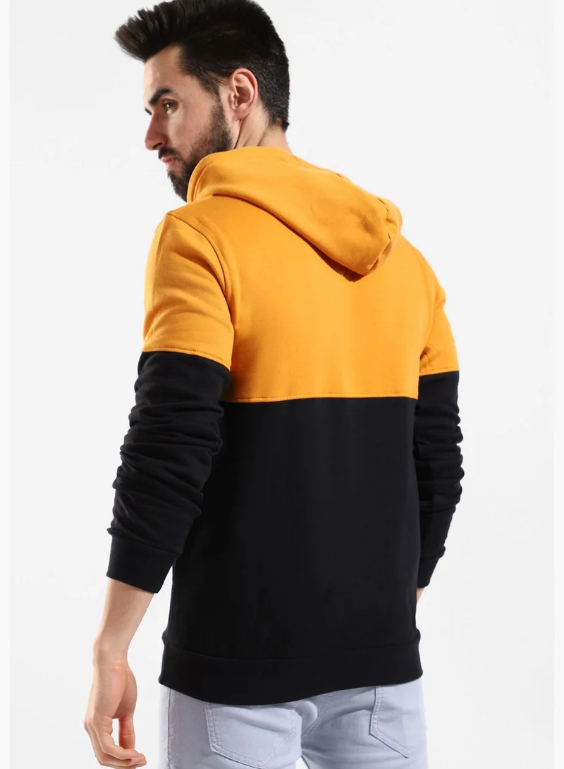 Campus Sutra Color Block Hoodie