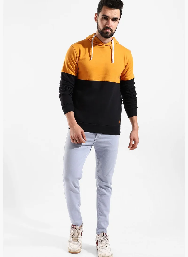 Campus Sutra Color Block Hoodie
