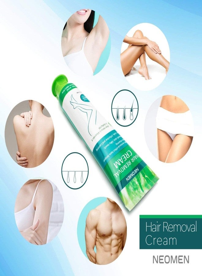 Neomen Hair Removal Cream for Men & Women: Painless Depilatory for Sensitive Skin & Intimate Areas, Moisturizing with Aloe Vera & Vitamin E, Safe for Face, Underarms, Bikini, Arms (3.7 Fl Oz (Pack of 1 - Image 3