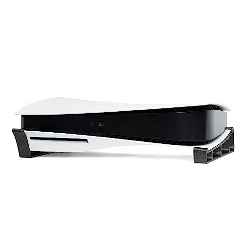 Glistco Skates Horizontal Stand for PS5 Original, Horizontal Console for PlayStation 5 Disc Edition, Improves Airflow & Stability, Anti-Vibration Base Stand for PS5 (Galaxy Black) - Image 1