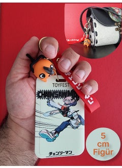 Toyfest Chainsaw Man Japanese Anime Pochita Figure Keychain Bag Accessory and Card Holder 2 in 1  - Image 1
