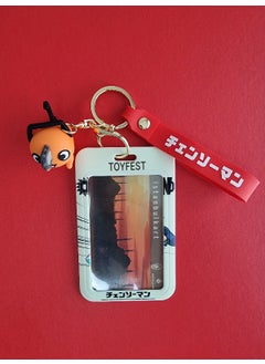 Toyfest Chainsaw Man Japanese Anime Pochita Figure Keychain Bag Accessory and Card Holder 2 in 1  - Image 5