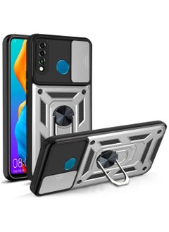 Generic Shield Full Protection Case With Metal Ring &Slide Camera Cover For huawei p30 lite 