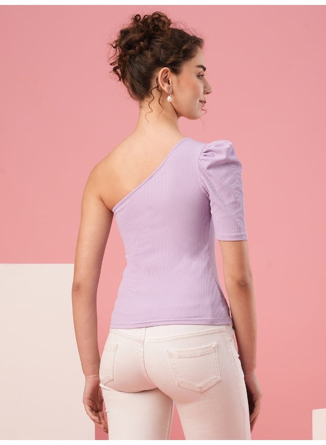 globus Globus Women One Shoulder Fitted Cotton Top  - Image 3