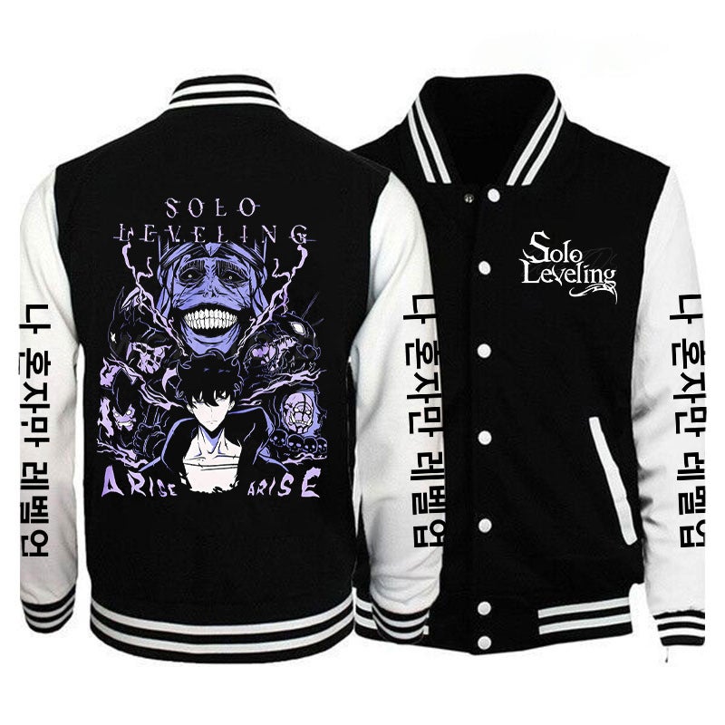 Solo Leveling My Unique Upgrade Best-Selling Baseball Uniform Casual Trendyy Youth Cardigan Jacket - Image 2