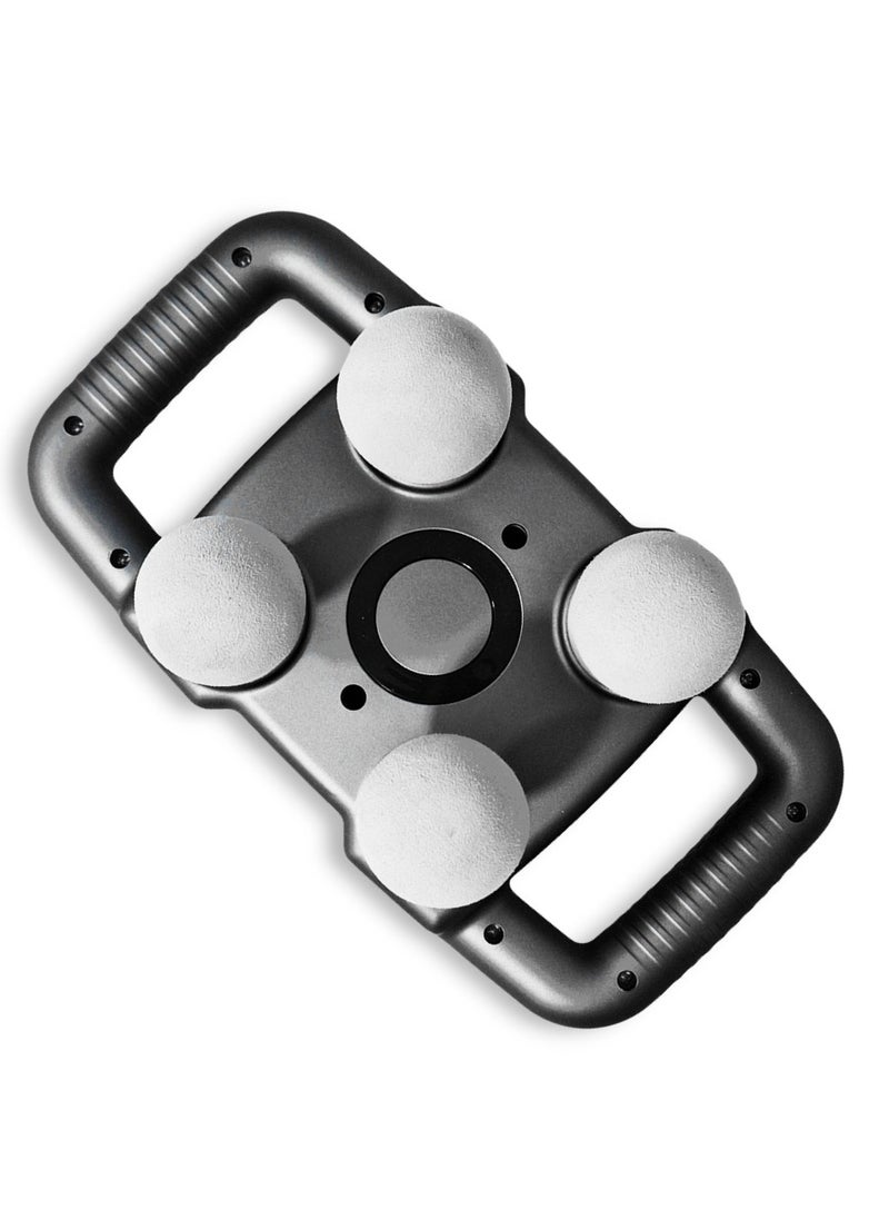 Generic Compact Power Massager  , Relaxing and Healing Massager 4 in 1 , Cordless and Rechargeable , USB Type-C Cable , large capacity 2500mah battery 4 Technology massage large zone massage Head Model JY-0116-B For large area deep relaxatiuon Can Use it in Home - Grey  - Image 4