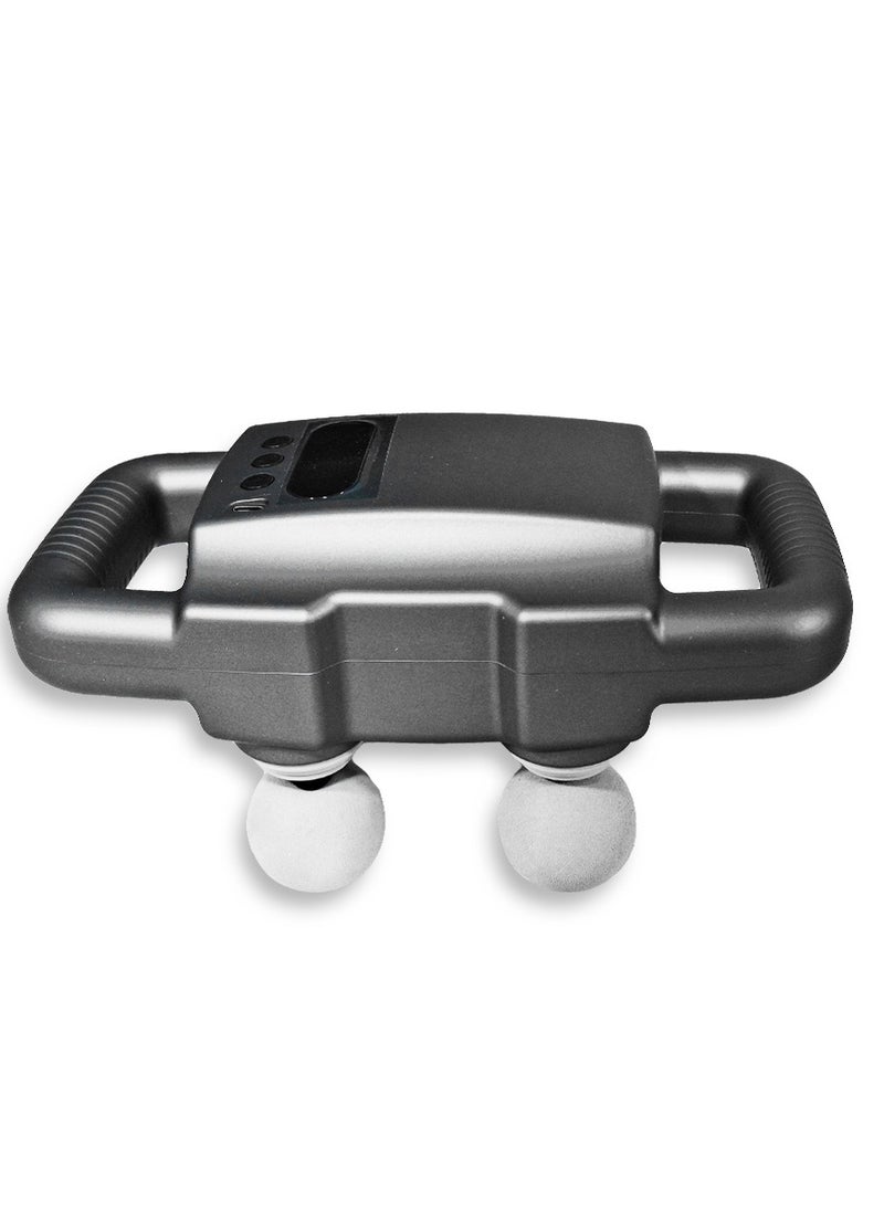 Generic Compact Power Massager  , Relaxing and Healing Massager 4 in 1 , Cordless and Rechargeable , USB Type-C Cable , large capacity 2500mah battery 4 Technology massage large zone massage Head Model JY-0116-B For large area deep relaxatiuon Can Use it in Home - Grey  - Image 1