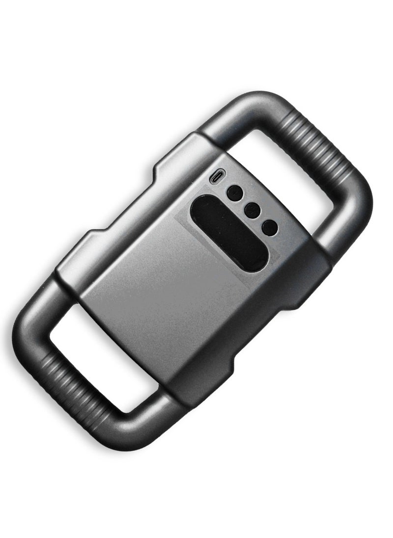 Generic Compact Power Massager  , Relaxing and Healing Massager 4 in 1 , Cordless and Rechargeable , USB Type-C Cable , large capacity 2500mah battery 4 Technology massage large zone massage Head Model JY-0116-B For large area deep relaxatiuon Can Use it in Home - Grey  - Image 2