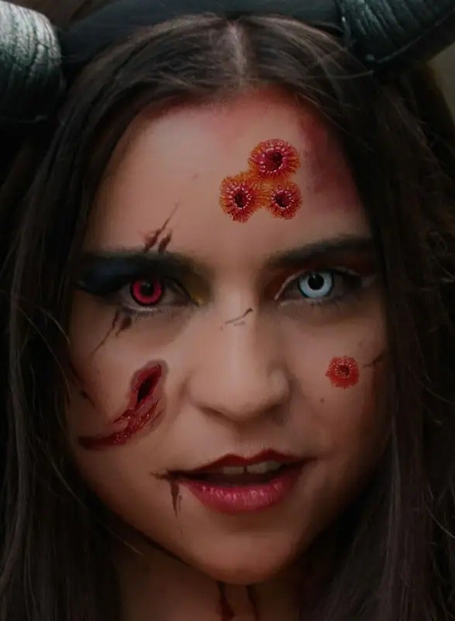 30pcs Tattoo Stickers Scars Funny Horror Realistic Scars Red Eyes Stickers B - Image 2