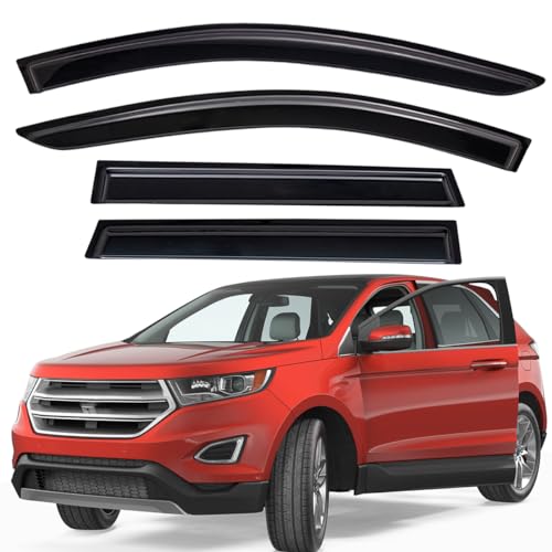 Lightronic WV94930 Outside-Mount Side Window Deflectors & Visors Rain Guard, Dark Smoke, 4-Pieces Set, Fits 2015-2024 Ford Edge - Image 3