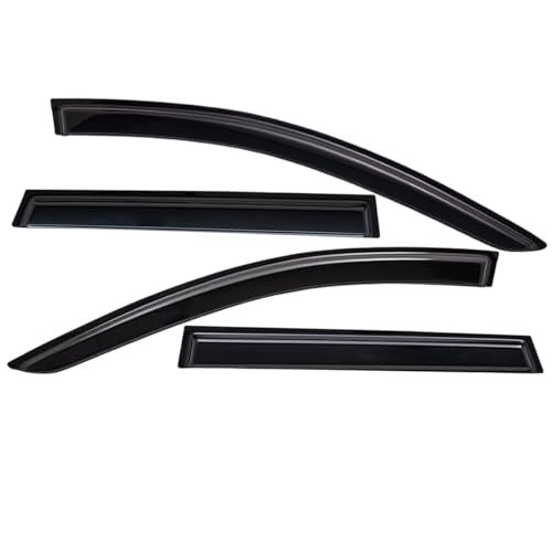 Lightronic WV94930 Outside-Mount Side Window Deflectors & Visors Rain Guard, Dark Smoke, 4-Pieces Set, Fits 2015-2024 Ford Edge - Image 1