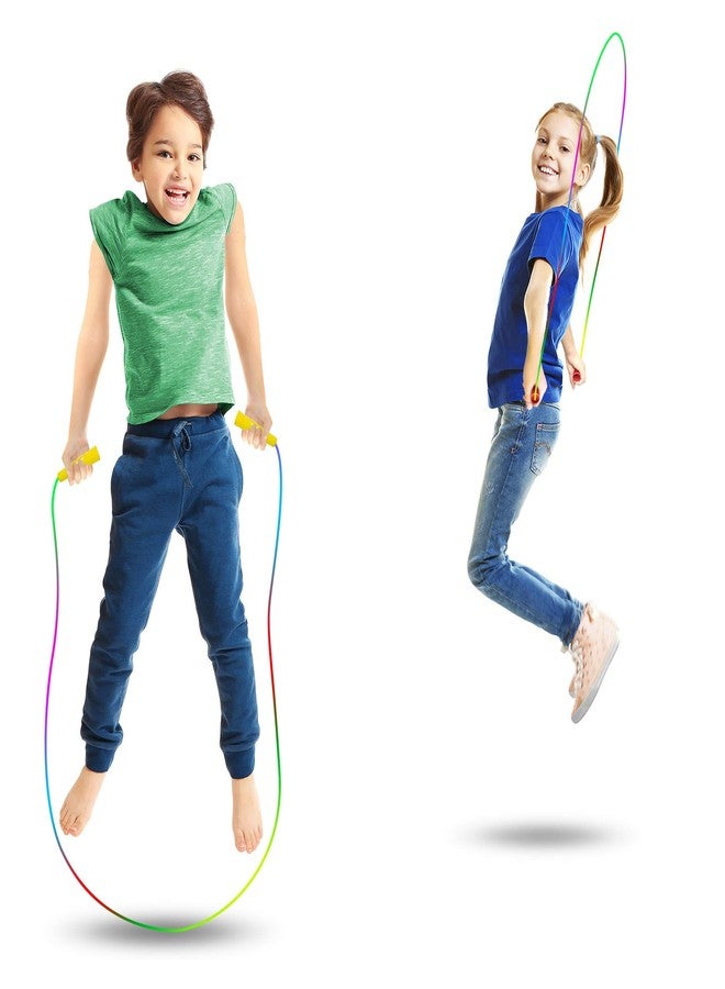 ArtCreativity 7.5ft Rainbow Jump Rope Set - 12 Pack - Vibrant Jumping Ropes for Kids - Durable Nylon Skipping Ropes - Great Birthday Party Favors, Goodie Bag Fillers, Gift Idea for Boys and Girls - Image 5