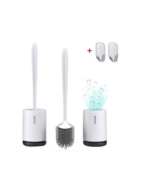 Silicone bath brush and holder