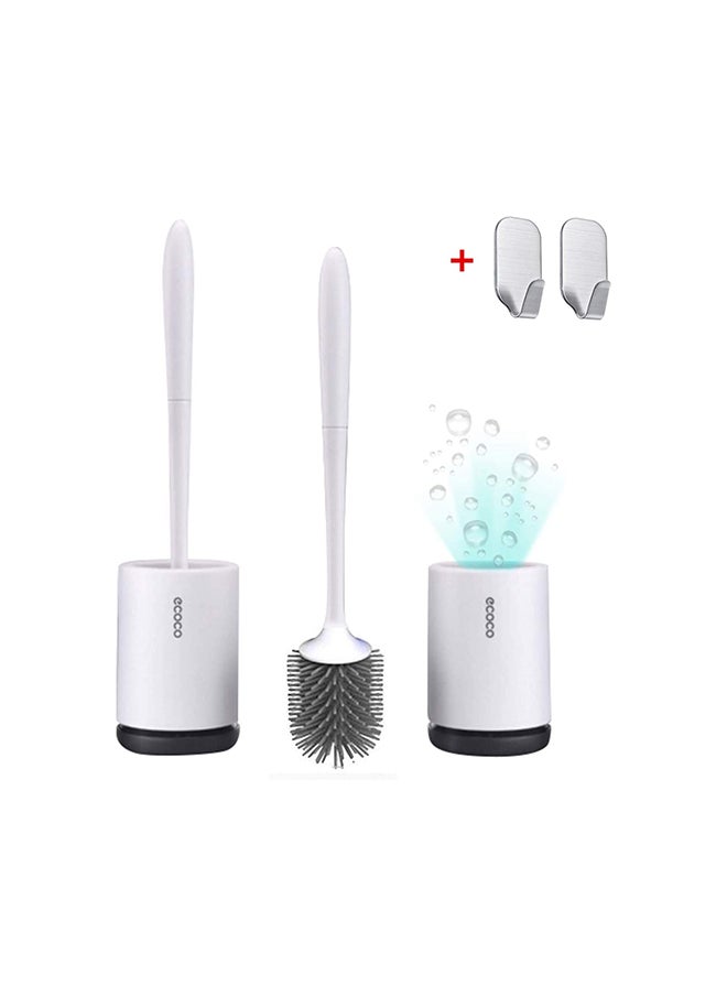 Silicone bath brush and holder