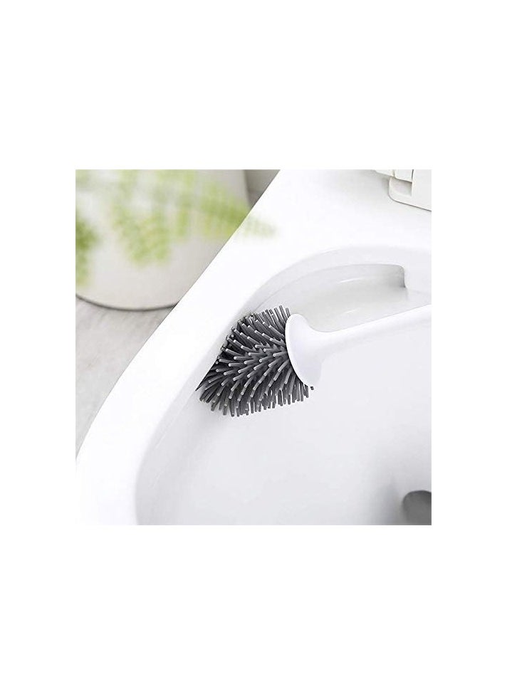 Silicone bath brush and holder