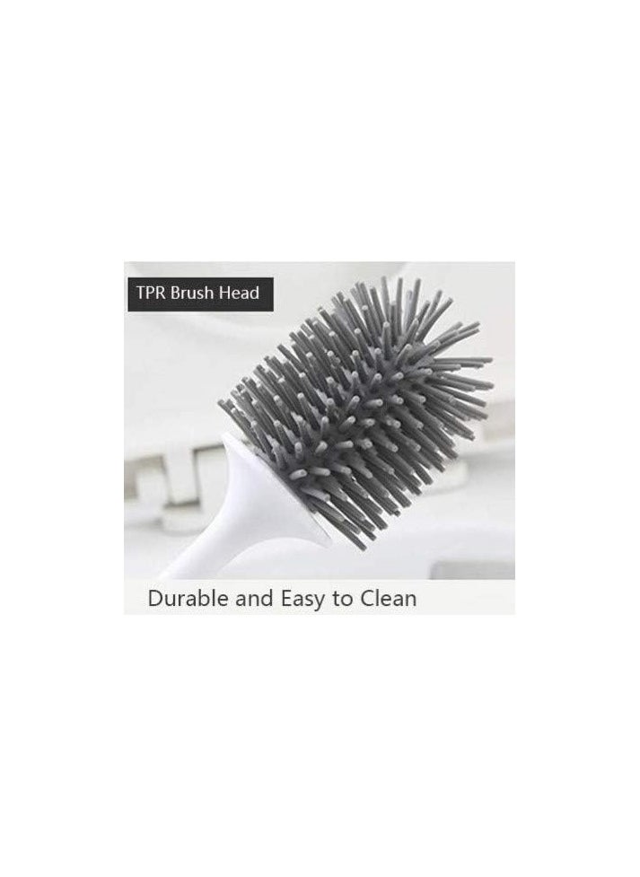 Silicone bath brush and holder