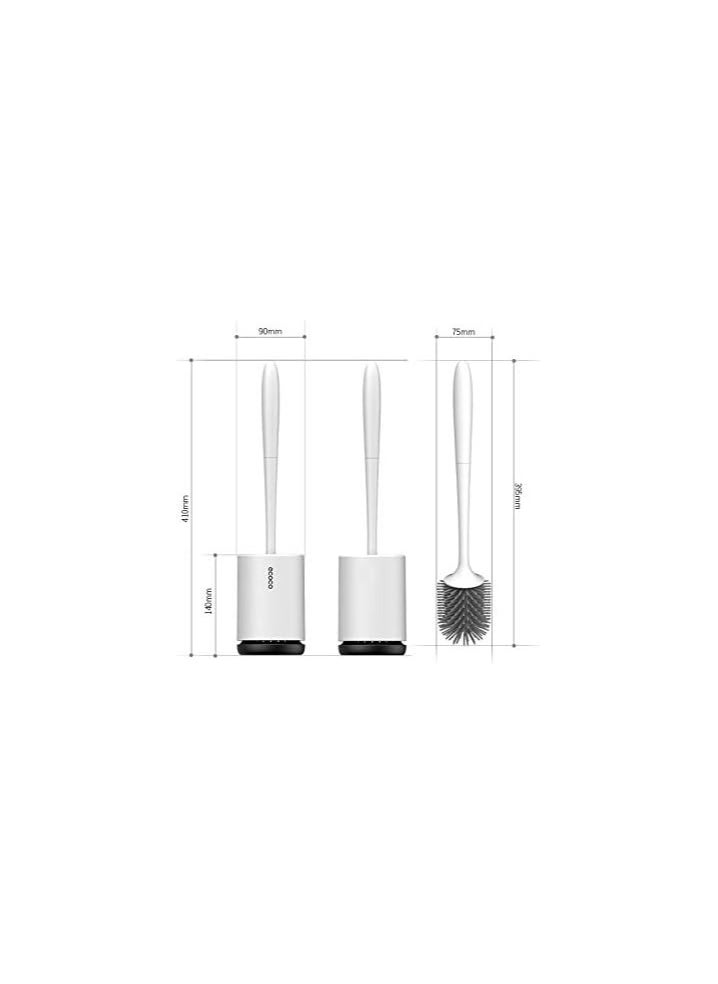 Silicone bath brush and holder