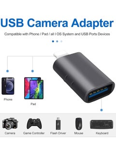 ELTRAZONE Portable Lighting to USB 3.0 Adapter iPhon to USB 3.0 Female Connector OTG Compatible with iPhon/iPd/USB Flash Drive/Card Reader  - Image 3