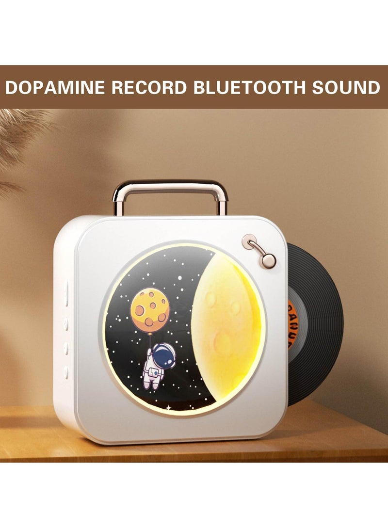 SYOSI Vinyl Record Retro Bluetooth Speaker 2024 New Lunar Bluetooth Speaker Wireless Bluetooth Audio Bluetooth 5.3 Hands Free Answering 360 Degree surround Desktop Stereo Sound Speakers Idea Gift - Image 3
