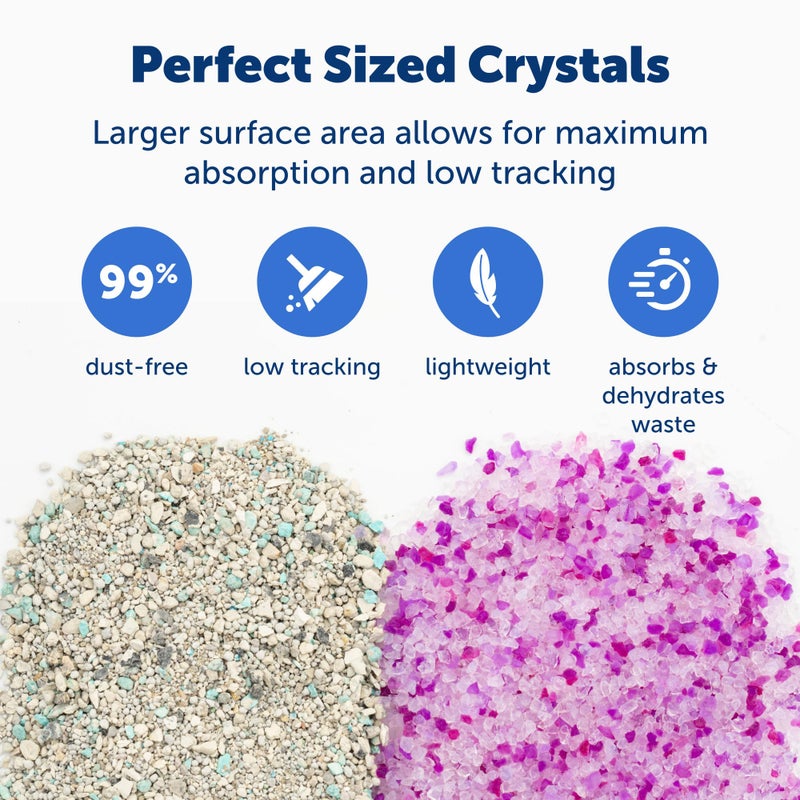 PetSafe ScoopFree Premium Crystal Cat Litter - Ultra-Absorbent Silica Universal Litterbox Crystals - Non-Clumping Odor Control - Lavender Scent - 8 lb Bag - Image 3