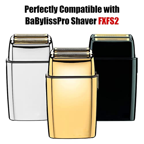 Amorka Replacement Foil and Cutters for BaBylissPRO Barberology Double Foil Shaver, Replacement Foil for BaBylissPRO Barberology FXFS2 Shaver, Silver - Image 5