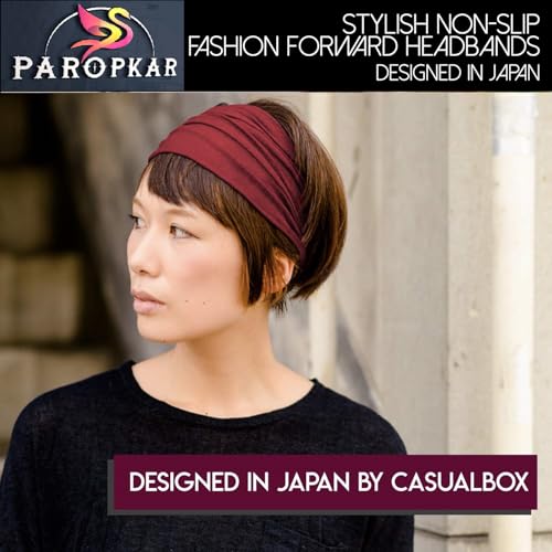PAROPKAR Multi Sports Japanese Style Bandana – Comfortable Lightweight Head Bands with Elastic Ideal Cricket Football Tennis Running Gym Yoga Workout for Men and Women (Maroon) - Image 2