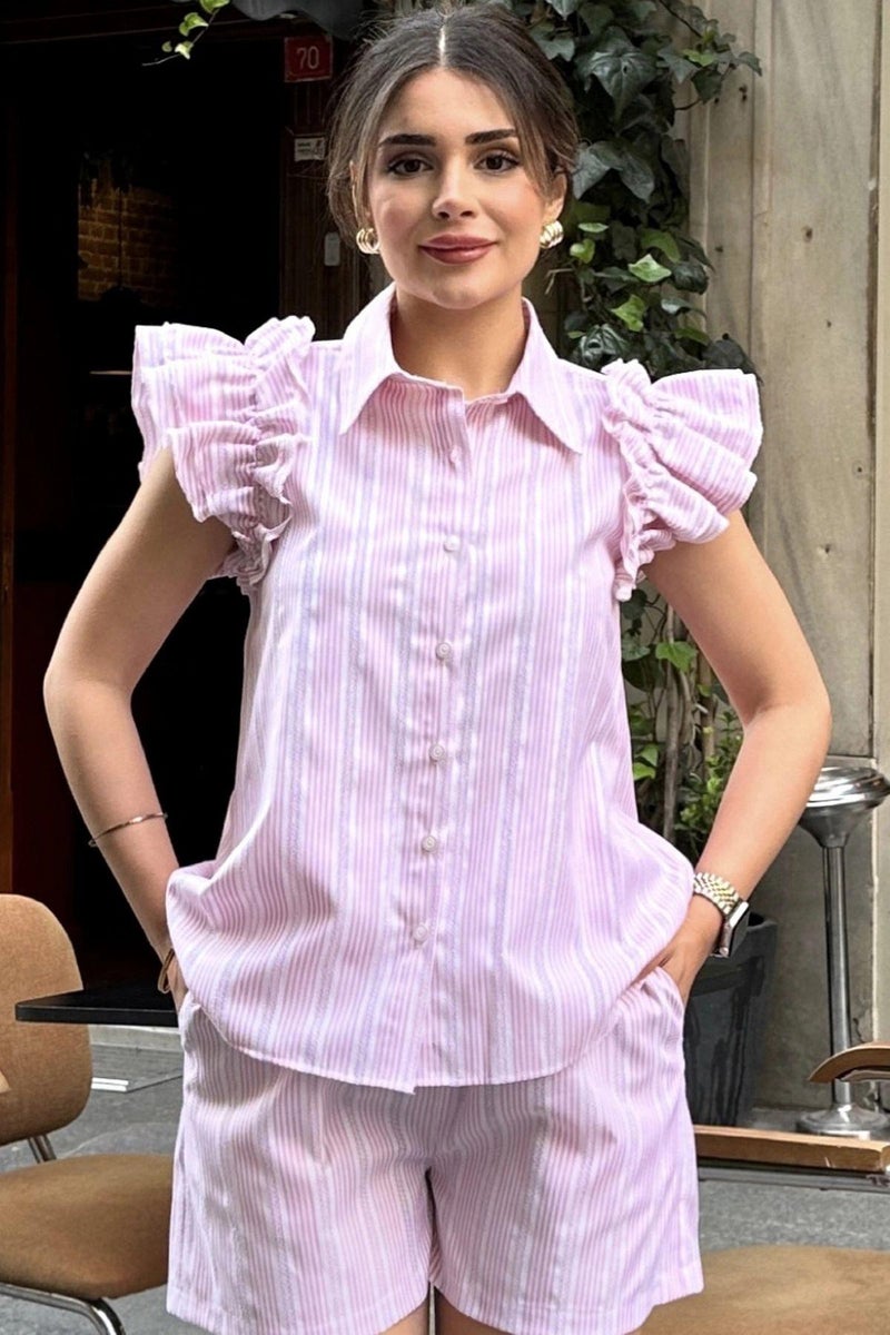Weshaya قميص نسائي وردي - Image 2
