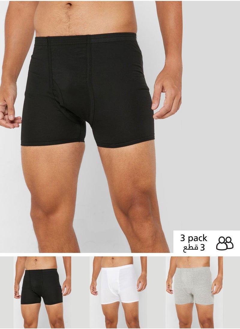 Seventy Five Basics 3 Pack Waist Band Boxers With Antibacterial Finish  - Image 1
