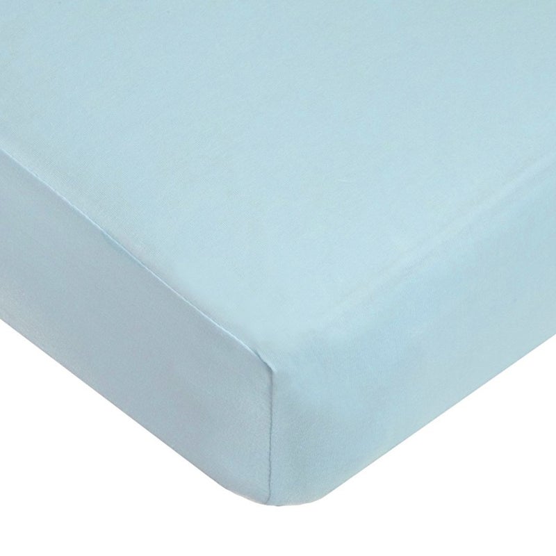 TL Care TL Care Supreme Fitted Crib Sheet 28 x 52 Enhanced Thickness for Soft Breathable Neutral 100 Cotton Jersey Comfort Blue for Boys and Girls