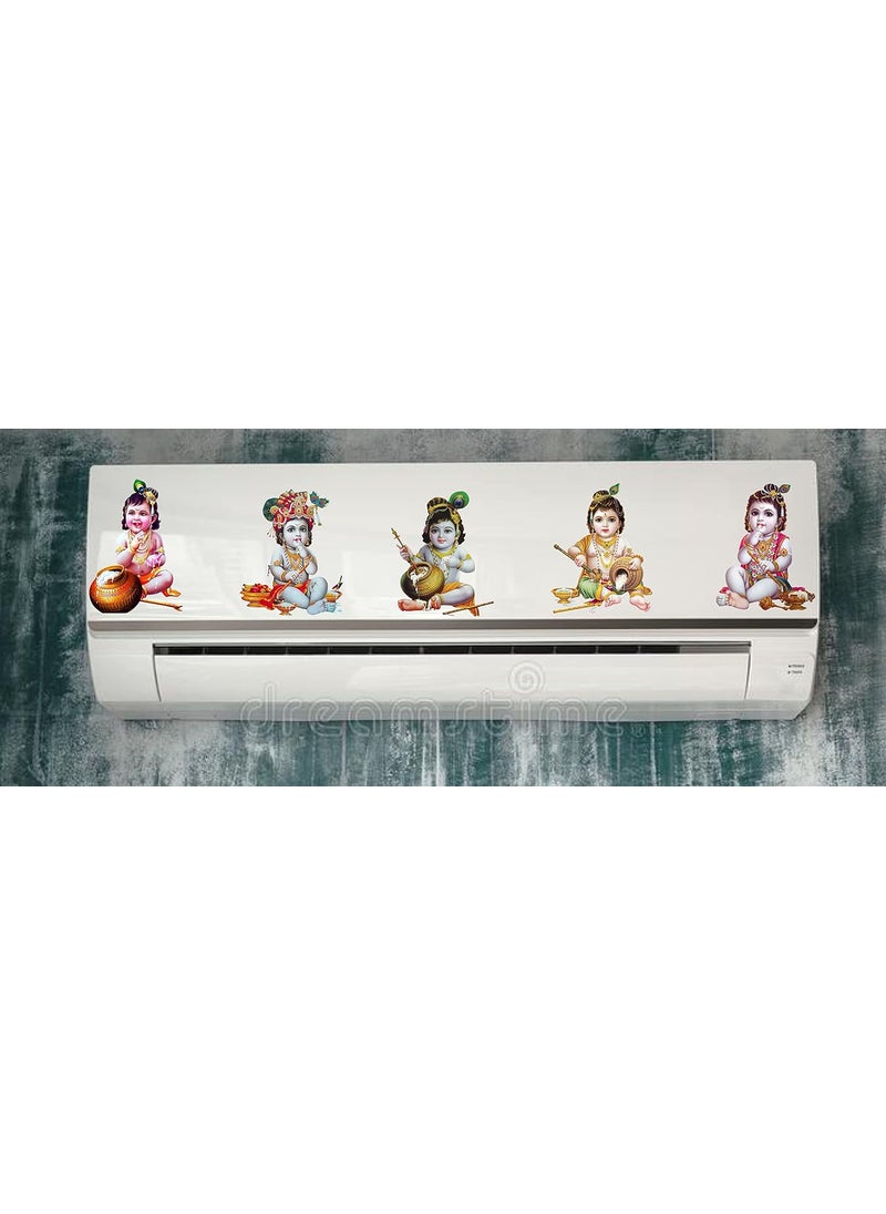Sticker Studio Sticker Studio AC Sticker Wall Sticker Split Air Conditioner Sticker Multicolour Standard Size  - Image 4