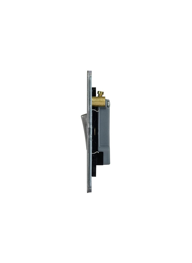 Schneider Electric Schneider GU1422BSS Ultimate Stainless Steel Screwless 16AX 2 Gang 2 Way Double Light Switch Black Insert  - Image 3