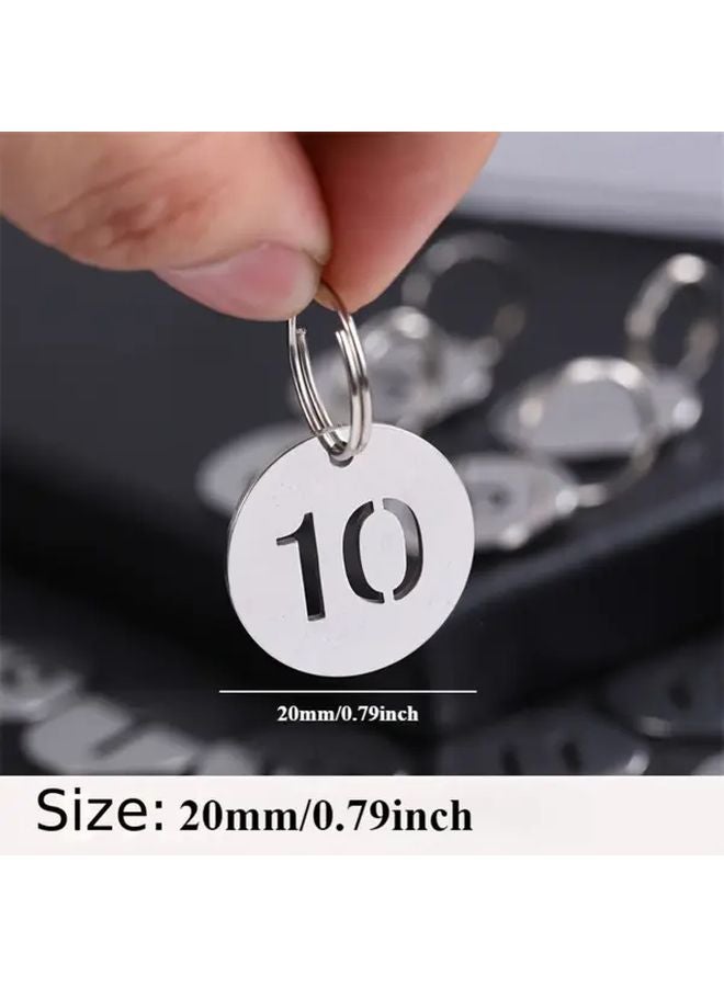 50pcs 1 50 Stainless Steel Number Tags Rustproof Key Labels For Home Office Keys - Image 5