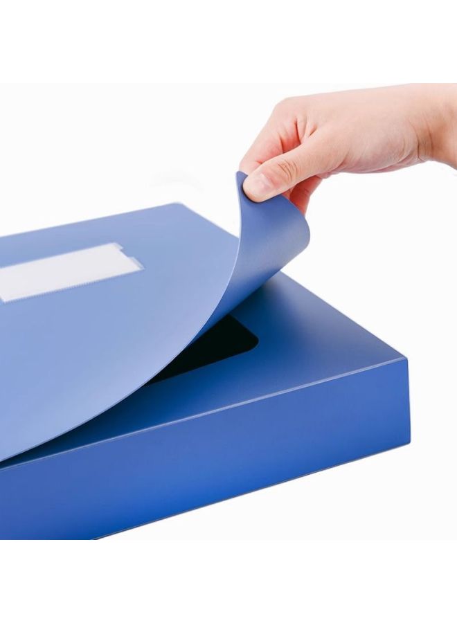 Deli A4 File Box Thickened File Box Student Test Paper Data Storage Box A4 Data Book Office 33511 - Image 4
