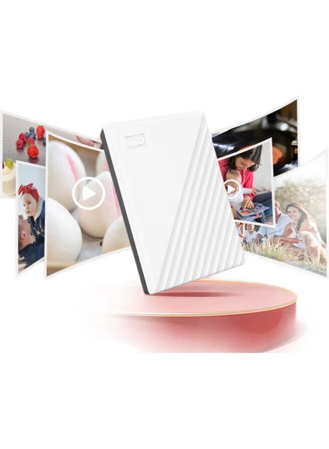 Western Digital Western Digital (Wd) 6Tb Portable Hard Drive, Usb3.0, My Passport, Mom'S Drive, White, Mechanical Hard Drive, Large Capacity, External Storage For Mobile Phones And Laptops - Image 2