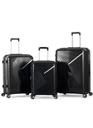 Milano 3 Pieces Unbreakable Luggage Set with TSA Lock, 4 Silent Spinner Wheels, Expandable Double Zipper - ABS Sizes (20",24",28") (Black) - pzsku/Z68B09704DCA53BA496D0Z/45/_/1736258241/8930484c-bc31-4482-a884-eb9b7ab4d4fe