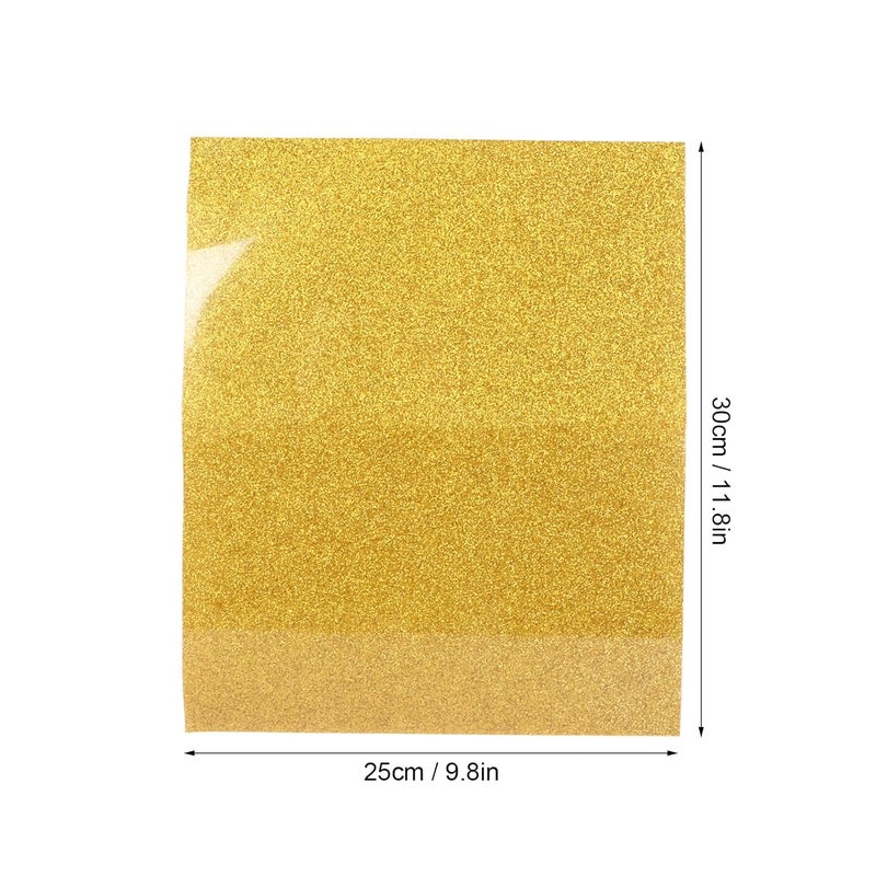 Heat insulation layer Yosoo 4 Sheets Gold Heat Transfer Films, 11.8in Long 9.8in Wide, Projects for T Shirt Apron Bag, Sparkling Glitter Iron On,Personalized Gifts for Birthday Christmas All-round well-engineered practical build - Image 2