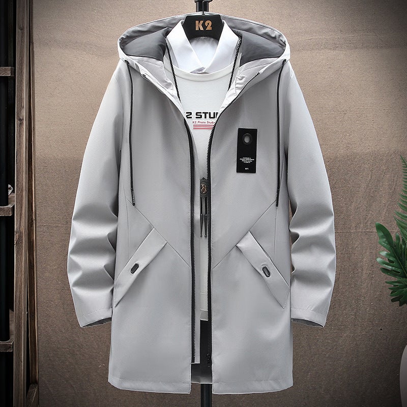 2024 Autumn Mens Medium-Length Jacket Trendy Blazer Vest Fashion Outerwear Overcoat Jumper Coat For Men Noirnoir  - Image 2