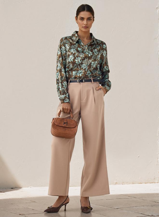 Splash FAV Regular Fit Viscose Floral Print Shirt with Collar - Image 2