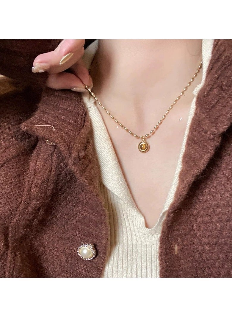 Goolsky Gold Necklace for Women – Minimalist Dainty Chain, Elegant Everyday Jewelry, Classic Gold-Tone Clavicle Pendant, Non-Fading - Image 1