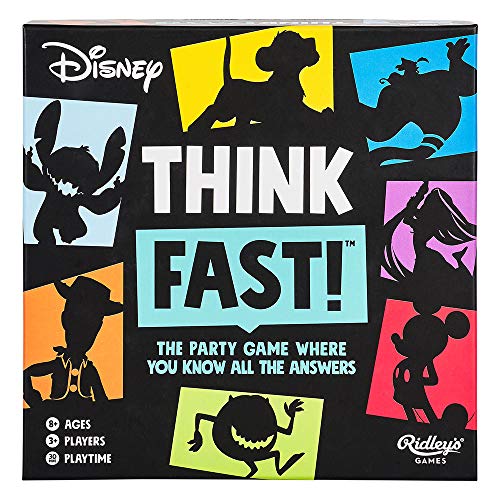 Ridley's Ridleys Games Think Fast Disney Edition  The Trivia Party Game Where You Know All The Answers  Test Your Disney KnowledgeGreat for PartiesAges 8 3 Players 30Minute Playtime - Image 1