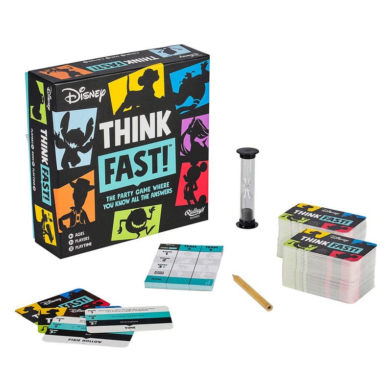 Ridley's Ridleys Games Think Fast Disney Edition  The Trivia Party Game Where You Know All The Answers  Test Your Disney KnowledgeGreat for PartiesAges 8 3 Players 30Minute Playtime - Image 3