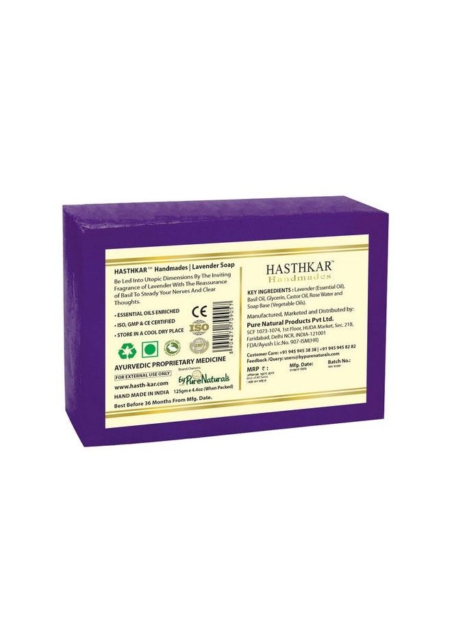 byPurenaturals Hasthkar Handmades Glycerine Lavender Soap 125Gm For Men & Women  - Image 3